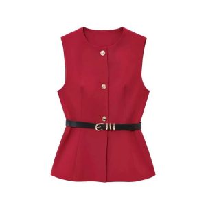Amani official Sleeveless belted vest